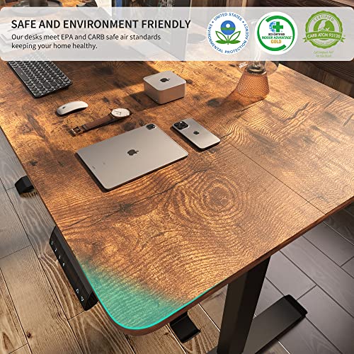 Monomi Electric Standing Desk, Height Adjustable Desk 55x 28 Inches, Ergonomic Home Office Sit Stand Up Desk with Memory Preset Controller (Black Monomi