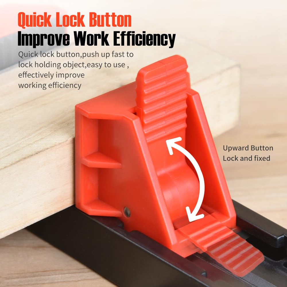 Eewudwok Multi Angles Movable Right Angle Corner Clamps, 2 In 1 Mitre Woodworking Measuring Accessories, 30-90 Degrees Adjustable Cutting Tool for Eewudwok