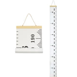 MinoMia Kids Growth Chart, Wood Frame Fabric Canvas Height Measurement Ruler from Baby to Adult for Child's Room Decoration 7.9 x 79in (7.9 x 79in, MinoMia