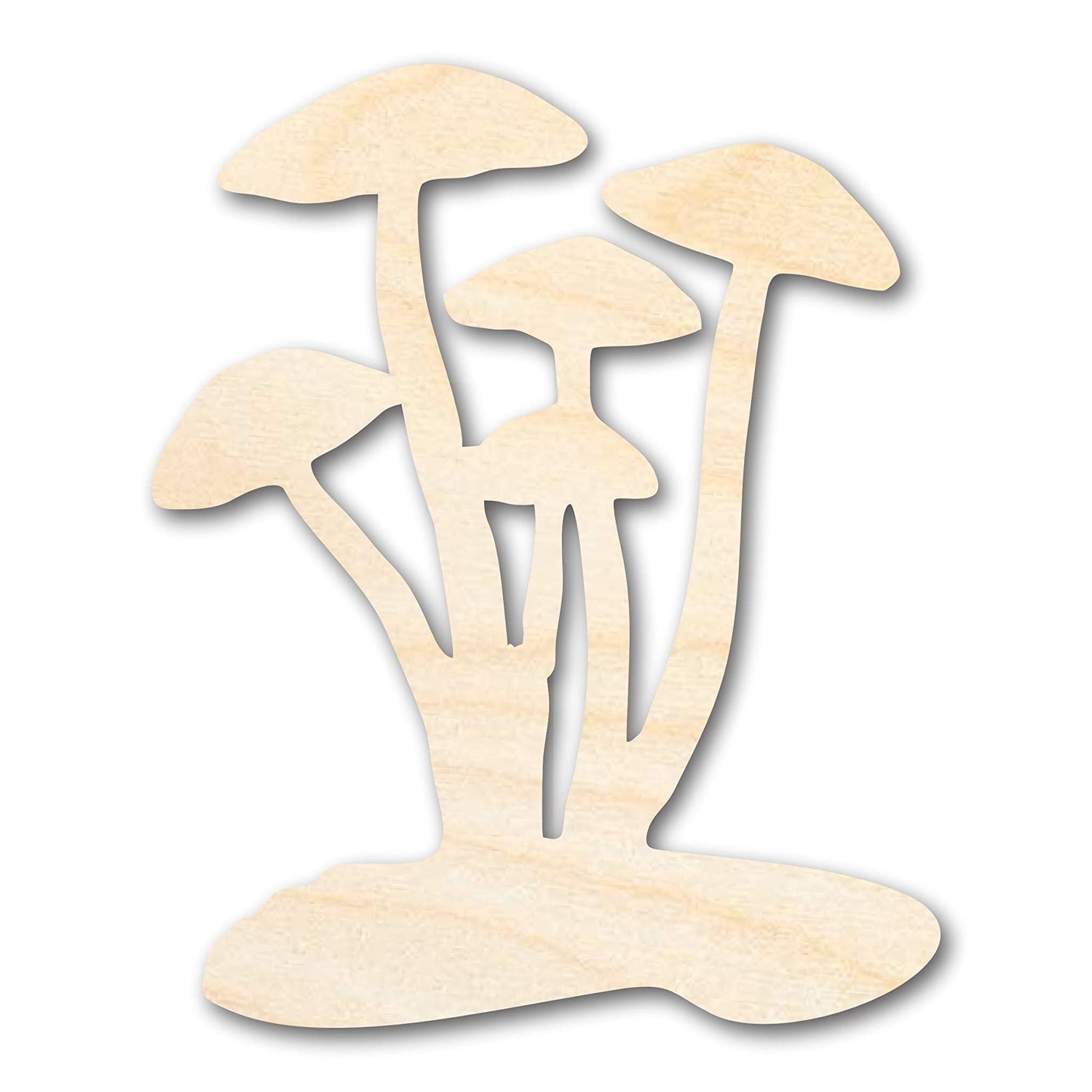 Unfinished Wood Mushrooms Shape - Craft - up to 36" 5" / 1/8" 24 Hour Crafts