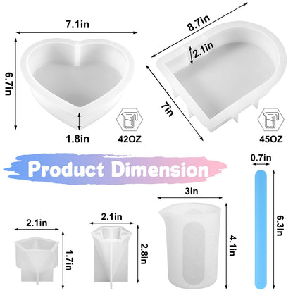 YOILES Resin Molds, Silicone Molds for Epoxy Resin, Large Resin Molds for Flower Preservation, Resin Mold for DIY Wedding Bouquet Preservation, Deep - WoodArtSupply