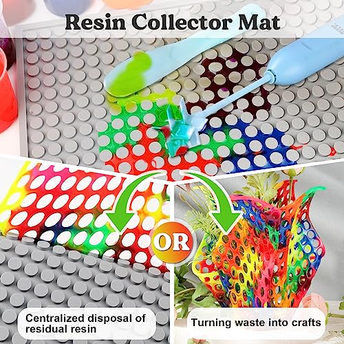 LET'S RESIN Resin Collector Mat, Easy Clean & Silicone Heat Resistant Mats 14.5'' x 9.4'', Non-Slip Multipurpose Thick Silicone Mats for Resin Molds,