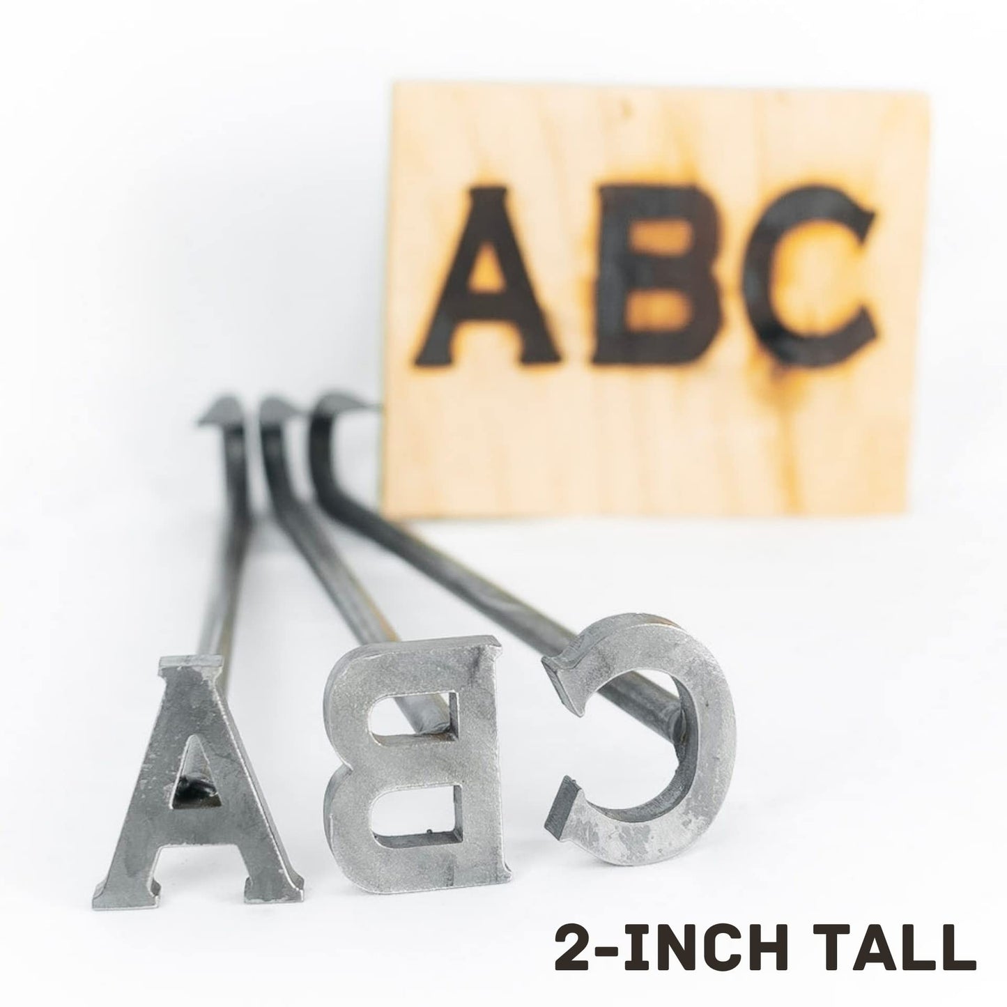 Personalised Wood Branding Iron - A-Z Alphabet Design for Crafts and Grilling