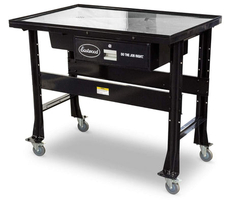 Eastwood Work Bench Tear Down Table | 1000 lbs Capacity Heavy Duty Automotive Work Table | Workbench for Garage with Four 4" Swivel Casters | 2 Eastwood