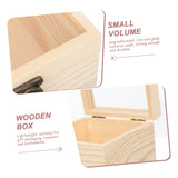 Unomor 2pcs Boxes Wooden Storage Box Small Wooden Boxes Car Interior Wood Boxes for Crafts Wood Crates Unfinished Wood Treasure Wood Unpainted Unomor