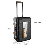 DEKOPRO 258 Piece Tool Kit with Rolling Tool Box Socket Wrench Hand Tool Set Mechanic Case Trolley Portable DEKOPRO