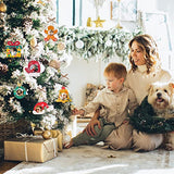 Shitailu 24Pcs Christmas Photo Frame Ornaments, DIY Unfinished Wood Picture Frame Ornaments Craft, Xmas Themed Frame Kits for Kids, Painting Decor Shitailu