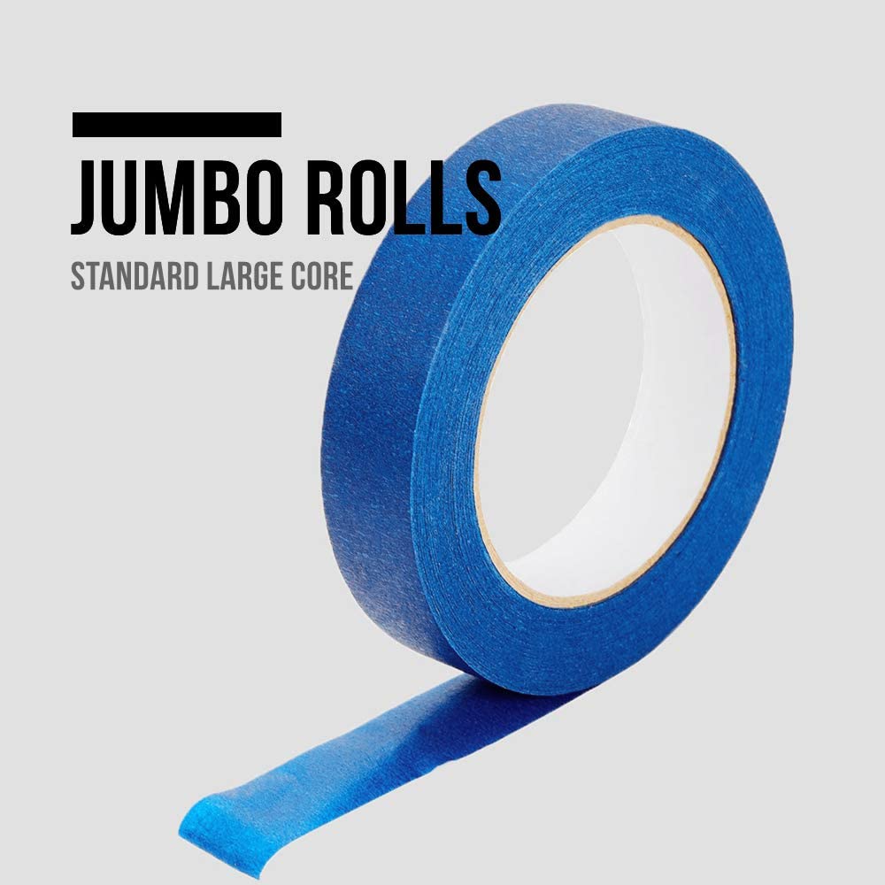 Lichamp 10-Piece Blue Painters Tape 1 inch, Blue Masking Tape Bulk Multi Pack, 1 inch x 55 Yards x 10 Rolls (550 Total Yards) Lichamp
