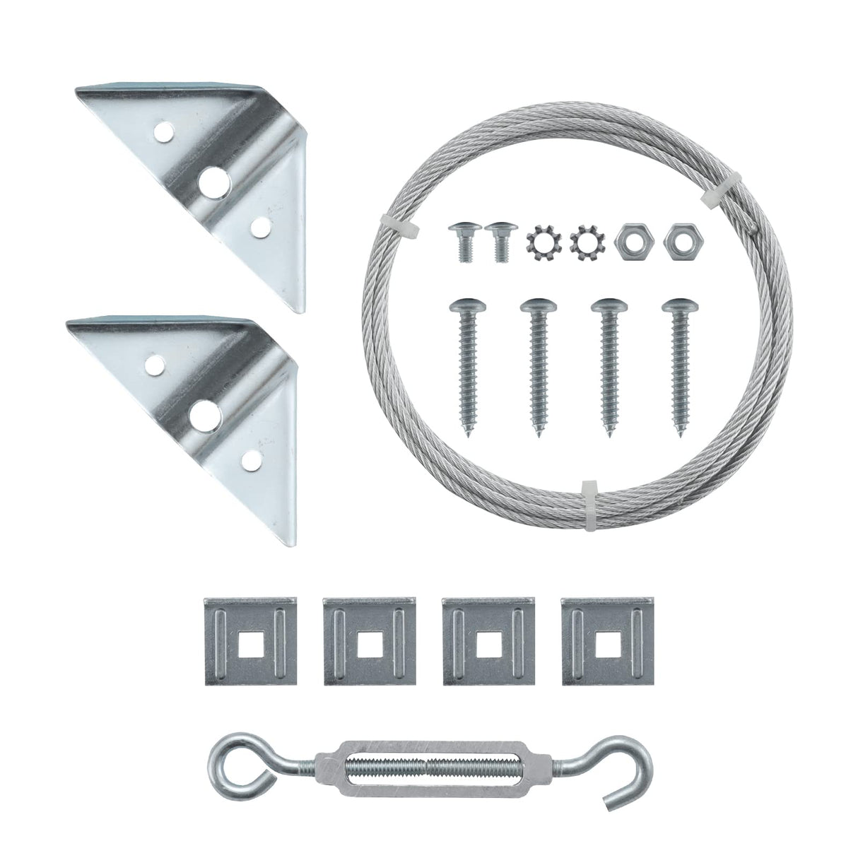 HOME MASTER HARDWARE 2 Pack Anti Sag Gate Kit for Wooden Fence Repair, Zinc Plated Steel, Anti-sag Gate Hardware Kit - Turnbuckle, Hooks, Heavy HOME MASTER HARDWARE