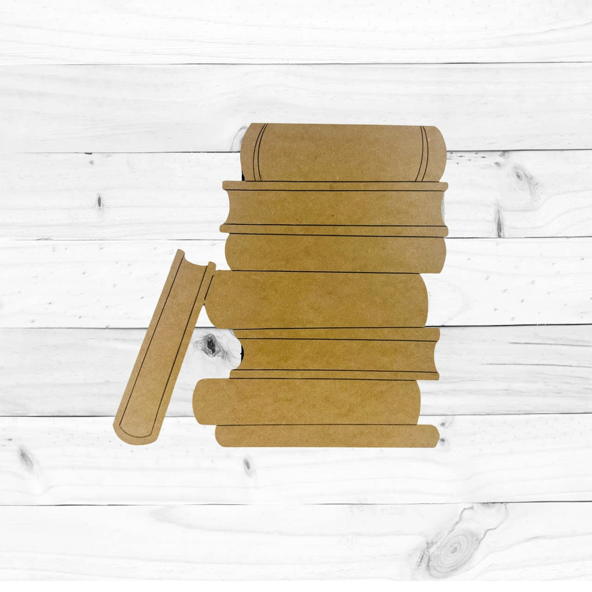 Stacked Books Shape, Unfinished Wood Craft, Build-A-Cross Build-A-Cross