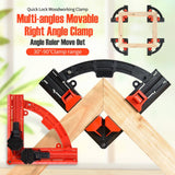 Eewudwok Multi Angles Movable Right Angle Corner Clamps, 2 In 1 Mitre Woodworking Measuring Accessories, 30-90 Degrees Adjustable Cutting Tool for Eewudwok