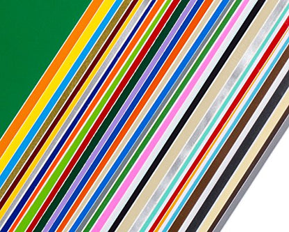 EZ Craft USA Permanent Adhesive Backed Vinyl Sheets 12" x 12" - 40 Sheets Assorted Colors Works with Cricut and Other Cutters