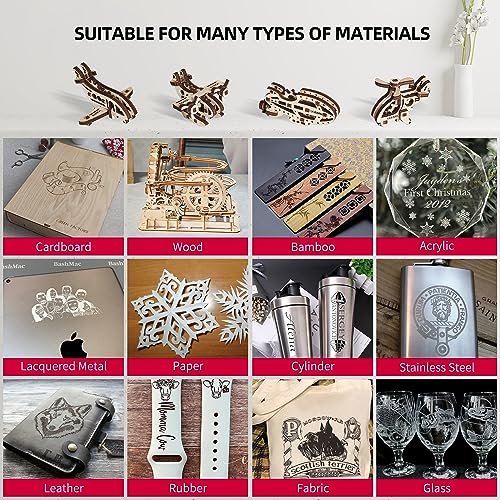 Laser Engraver Machine,5.5W Output Power Laser Cutter and Engraver Machine,12V Compressed Spot 10000mm/min,Laser Engraving Area (400×400mm) for DIY LUNYEE