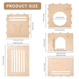 Woiworco Wooden Rabbit Hideout Castle, Rabbit Houses and Hideouts, Wooden Rabbit Bunny Hideout for Indoor Bunnies Chinchilla, Hamsters and Guinea Woiworco