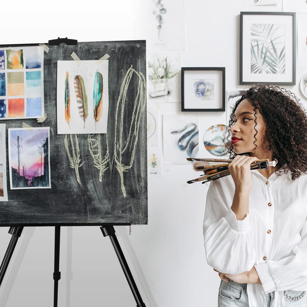 RRFTOK Artist Easel Stand, Adjustable Easel for Painting Canvases Height from 17 to 66 Inch,Carry Bag for Table-Top/Floor Drawing and Didplaying RRFTOK