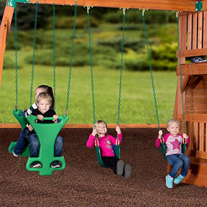 Backyard Discovery Liberty II All Cedar Wood Playset Swing Set
