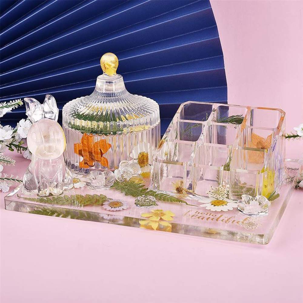 Shanglist Silicone Tray Molds for Epoxy Resin, Large Epoxy Resin Casting Mold for DIY Crafts Serving Board Shanglist