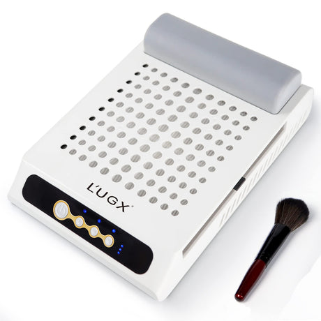 L'UGX Rechargeable Nail Dust Collector with 2 Reusable Filters, Professional 70W Nail Extractor Vacuum Acrylic Nail Dust Cleaner, Perfect for Home L'UGX
