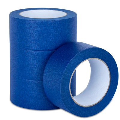 XUXU Blue Painters Tape, 2 Inch Blue Painters Masking Tape Bulk for Multi-Surface, Produce Sharp Lines, Residue-Free 196 Yards Total Blue Tape Set of