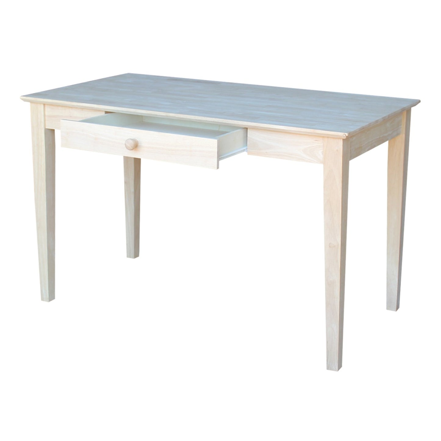 International Concepts Basic Desk with Drawer, Unfinished - WoodArtSupply