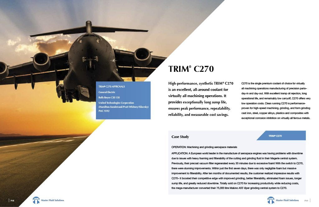 TRIM Cutting & Grinding Fluids C270/5 High Performance Synthetic Coolant, 5 gal Pail Trim