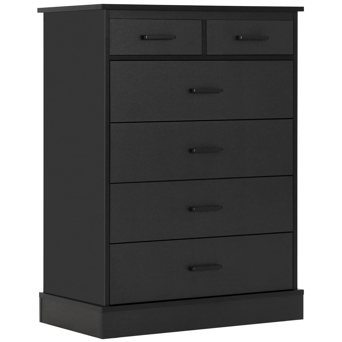 Hasuit Black Dresser for Bedroom, 6 Drawers Dresser Wood Storage Tower Clothes Organizer, Chest of 6 Drawers, Large Capacity Storage Cabinet, Tall - WoodArtSupply