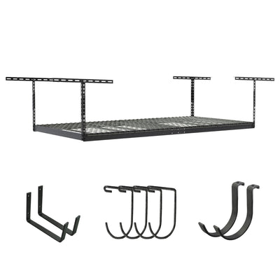 SafeRacks Overhead Garage Storage Rack - Heavy Duty Racks for Garage with 600 lb Capacity, Easy Garage Storage, Adjustable Storage Rack, Ceiling