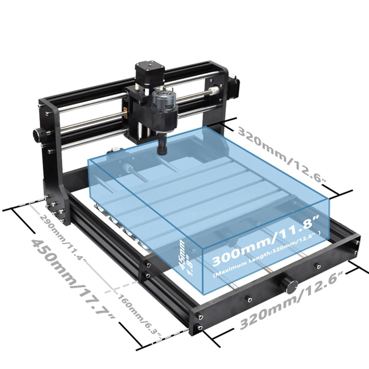 CNC 3018 Pro Upgrade Extension Kit For 3018 To 3040 Compatible For 3018 Pro CNC Engraving Milling Machine Generic