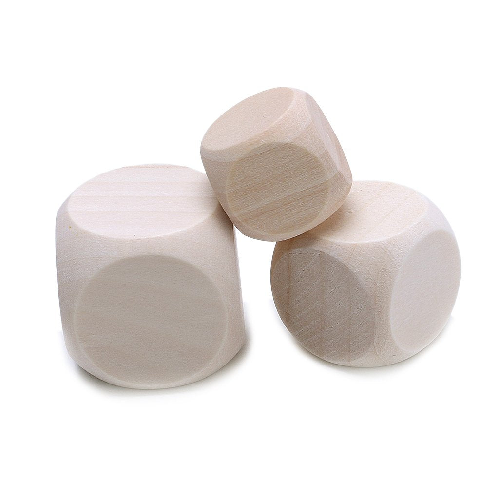 Blank Wooden Unfinished Square Blocks 6 Sided Wood Cubes with Rounded Corners for DIY Craft Projects Blank Wood Youngy