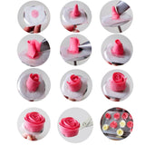 Woohome 17 PCS Flower Nails Cake Decorating Supplies Includes 4 Size Cake Flower Nail and 9 PCS Plastic Cake Flower Nail, Flower Lifters, Cake Flower Woohome