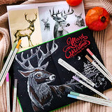 Qionew White Gel Pen Set, 3 Pack, 1mm Extra Fine Point Pens Gel Ink Pens Opaque White Archival Ink Pens for Black Paper Drawing, Sketching, Qionew