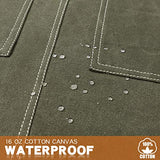 Jeanerlor - 16oz Water-Resistant Work Hairdresser Canvas Aprons for Women Painting Garden Tool Apron with Pockets（Olive Green） Adjustable S to M Jeanerlor