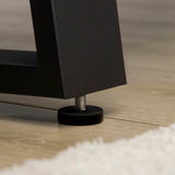 HOMCOM Garden Bench with Metal Legs, Rustic Wood Effect Concrete Entryway Bench, End of Bed Bench, Indoor Outdoor Use for Patio, Park, Porch and HOMCOM