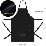 Will Well Chef Apron for Men and Women Professional for Cooking With Pockets - Adjustable - Bib Aprons - Water & Oil Resistant - 1 Pack, Black Will Well