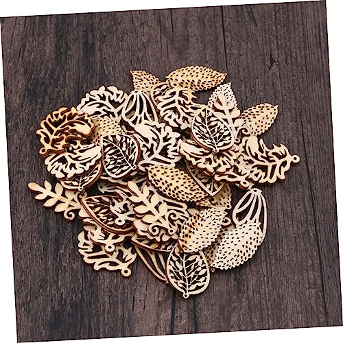 COHEALI 50pcs Wooden Gift Tag Unfinished Wood Shapes Wood Cutouts to Paint Wooden Craft Shapes Wood Cutouts for Crafts Wood Cutout Shapes Wooden COHEALI