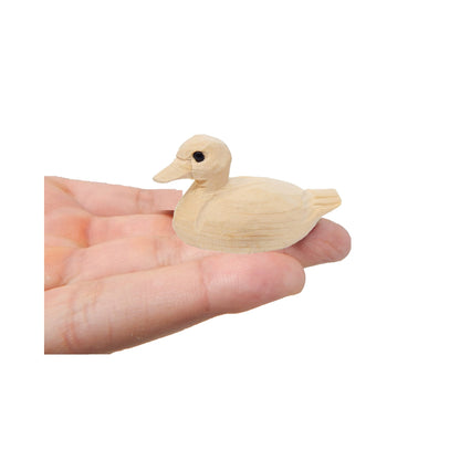 Duck DIY Paint Your Own Personalized Sculpture Wood Craft Figurine Statue Art Small Animal - WoodArtSupply