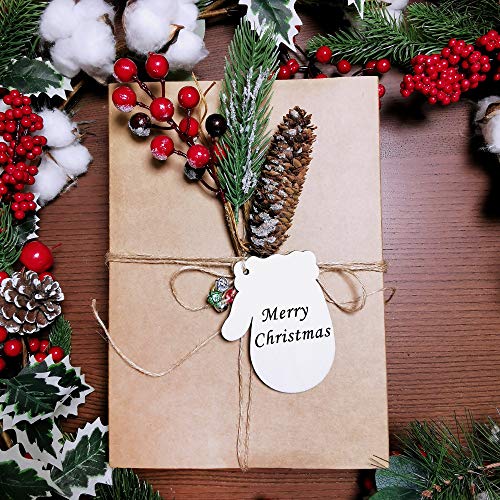 Winlyn 24 Wooden Christmas Ornaments Crafts Kit Kids DIY Paintable Christmas Tree Wooden Ornaments to Paint Unfinished Wood Holiday Shapes Wood