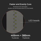 Creality Wash and Cure Station UW-01 2 in 1 Machine Resin 3D Printer UV Curing Rotary Box Bucket for LCD/DLP/SLA Washing Size 7.48x6.06x7.87 inches Creality