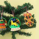 KIMOBER 30PCS Christmas Wooden Slices,Christmas Tree Ornaments,Unfinished Blank Cutouts for Christmas Decoration,Kids DIY Crafts KIMOBER