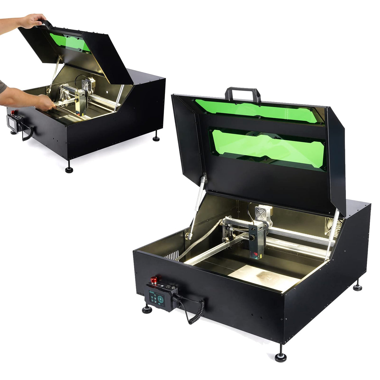 Laser Engraver Enclosure, Laser Cutting Machine Cover Laser Cutter Cover Cutter Engraving Cutting Machine Protective Cover for A5 Series AUNMAS