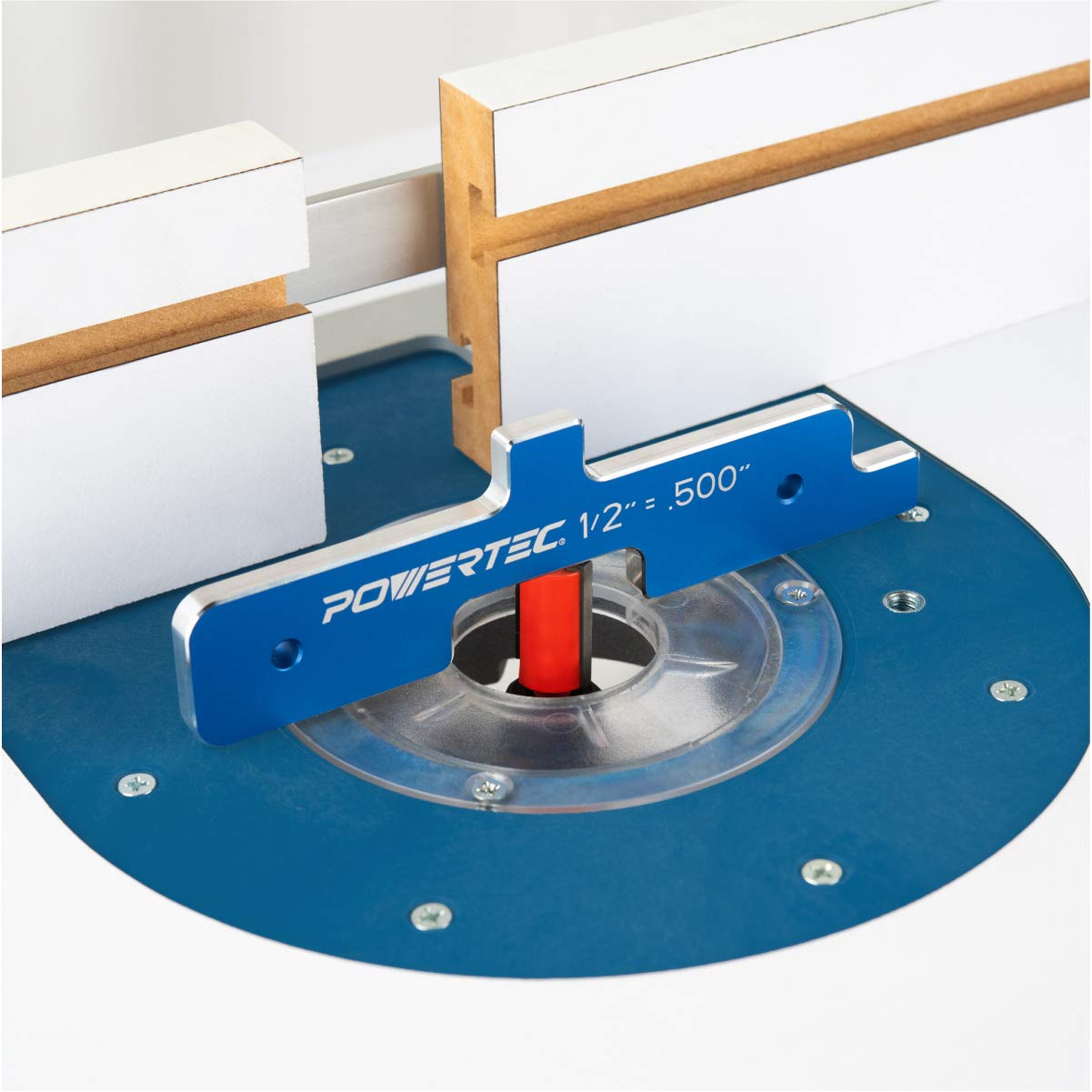 POWERTEC 7pc Set Router Table Setup Bars, Aluminum Setup Blocks Height Gauge Set for Table Saw, Band Saw Accessories, Woodworking | 3-Gauges-in-One, POWERTEC