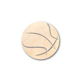 Unfinished Wood Basketball Shape - Craft - up to 36" DIY 4" / 1/4" 24 Hour Crafts