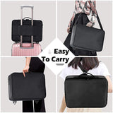 gzcz Travel Makeup Train Case 13.5 Inches Professional Makeup Bag Portable Cosmetic Case Organizer Brush Artist Storage Bag With Adjustable Dividers gzcz