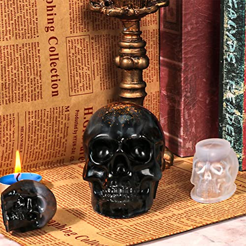 Skull Resin Mold Silicone,3-Pack (Large+Medium+Small) Silicone Skull Candle Molds Kit for Epoxy Resin,Candle,Ice Cube,Wax Melt,3D Resin Skull Molds - WoodArtSupply