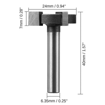 Genmitsu 3pcs 3-Flute CNC Spoilboard Surfacing Router Bits, 1/4'' Shank, 0.94'' Cutting Diameter, Slab Flattening Router Bits for Wood Working, RB03A - WoodArtSupply