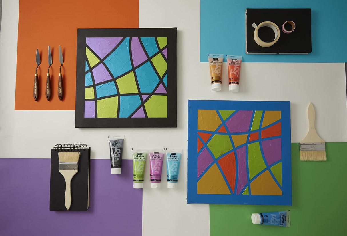 Pébéo 832-360 - Studio Acrylics Fine Acrylic - Acrylic Paint - Iridescent Acrylic - Iridescent Blue Black 100ml/3.38oz Pebeo