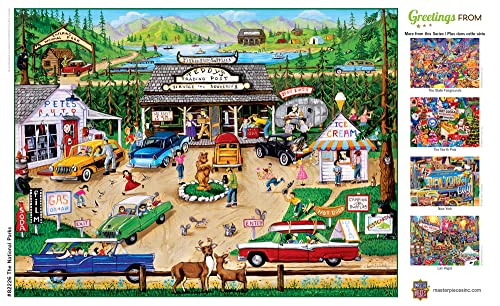 Baby Fanatics MasterPieces 550 Piece Jigsaw Puzzle for Adults, Family, Or Kids - Greetings from The National Parks - 18"x24" Masterpieces