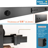 ZEKOO 10 FT Double Track Bypass Barn Door Hardware Kit Low Ceiling Wall Mount for Closet Double Wooden Doors (10FT Bypass kit) ZEKOO