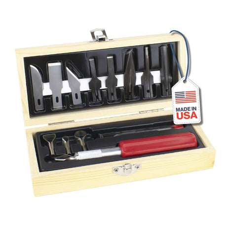 Woodworking Knife Set by Excel Blades - Precision Wood Carving Knife Set For Wood Carving, Scrapbooking, Model Kits and More - Craft Knife Bulk Set Excel Blades