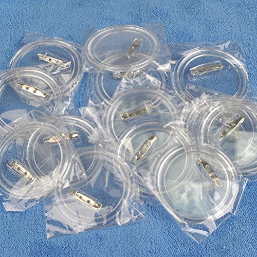 30 Pcs 2.36'' Pin Button Badge Acrylic Clear Pin Buttons Blank Badge Making Kit Acrylic Badge Maker for Craft DIY Kids' Paper Craft Activities etc - WoodArtSupply